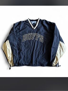 Holloway Navy Pullover Jacket with Cream Trim